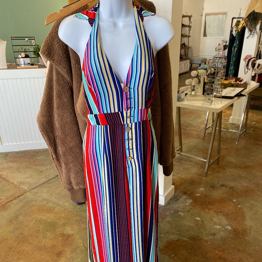 STRIPE MULTICOLOR JUMPSUIT